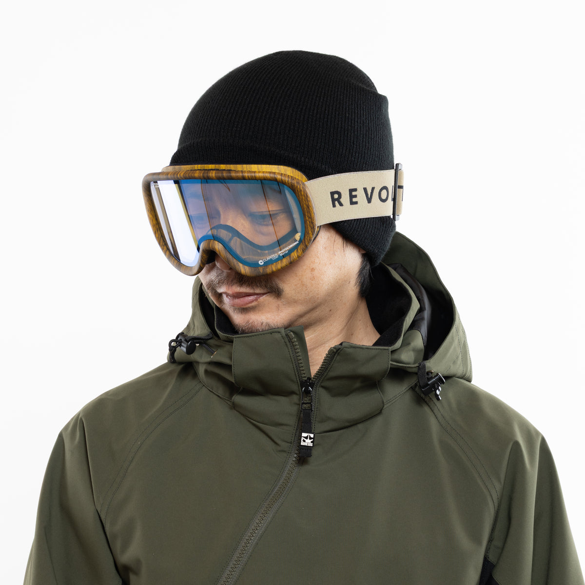 スノーボードゴーグル | SUPER LIGHT FRAME Matte 山吹 Wood – REVOLT