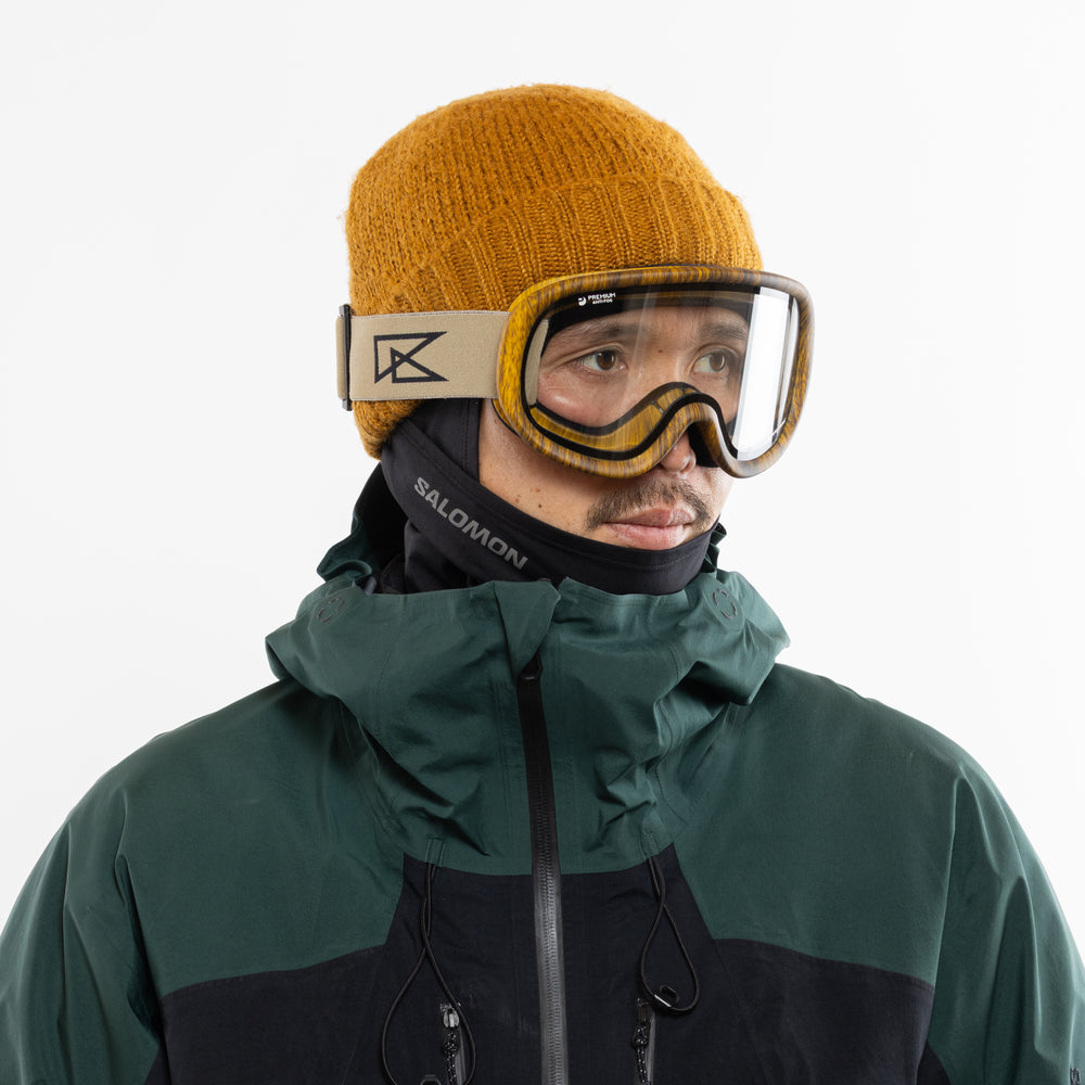 スノーボードゴーグル | SUPER LIGHT FRAME Matte 山吹 Wood – REVOLT