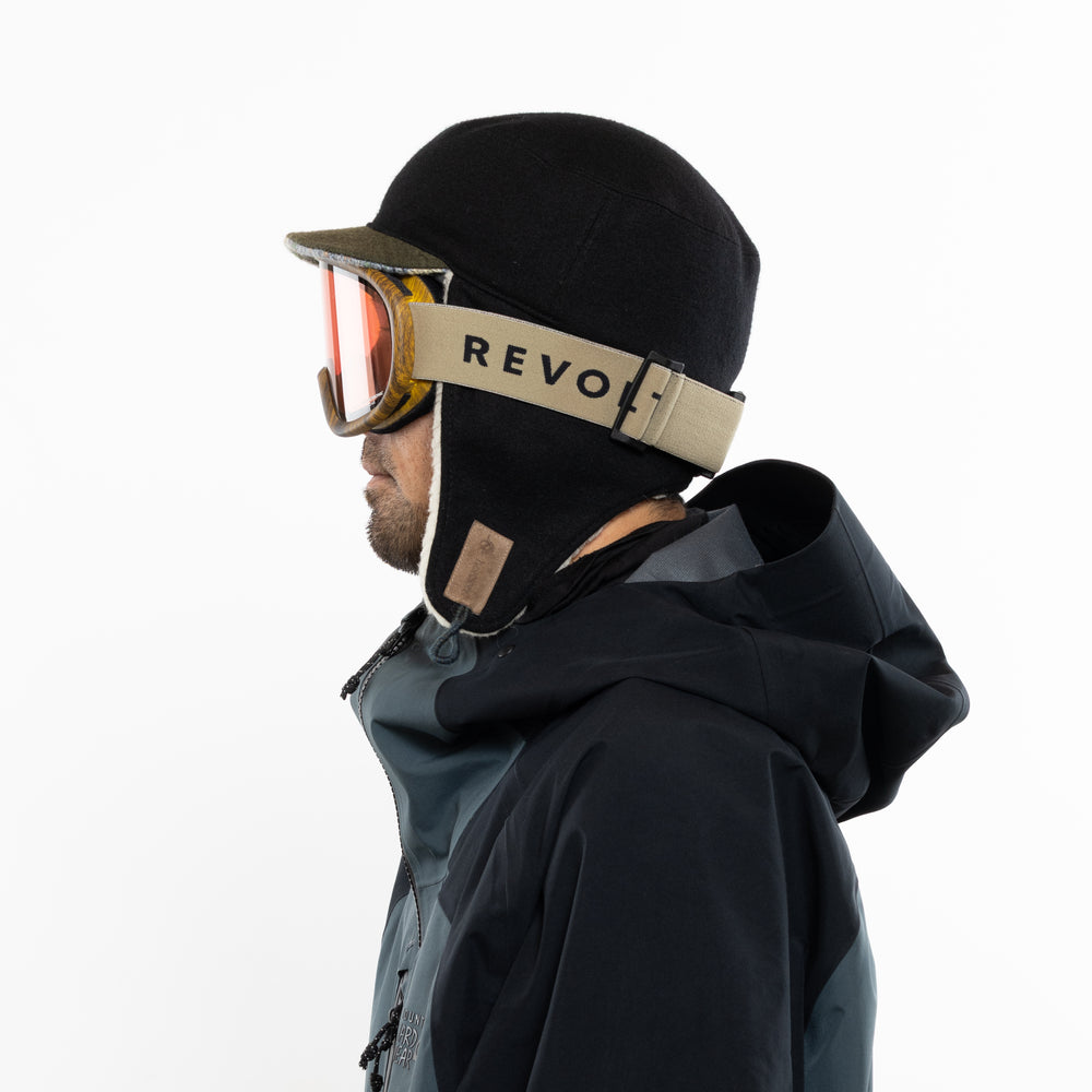 スノーボードゴーグル | SUPER LIGHT FRAME Matte 山吹 Wood – REVOLT